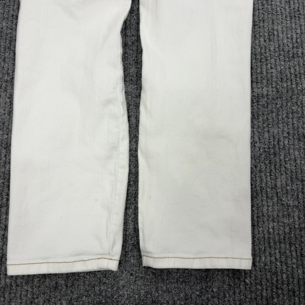 Guess Overalls Womens 29 White Cotton Distressed Ripped Slim Casual Streetwear - Picture 6 of 10
